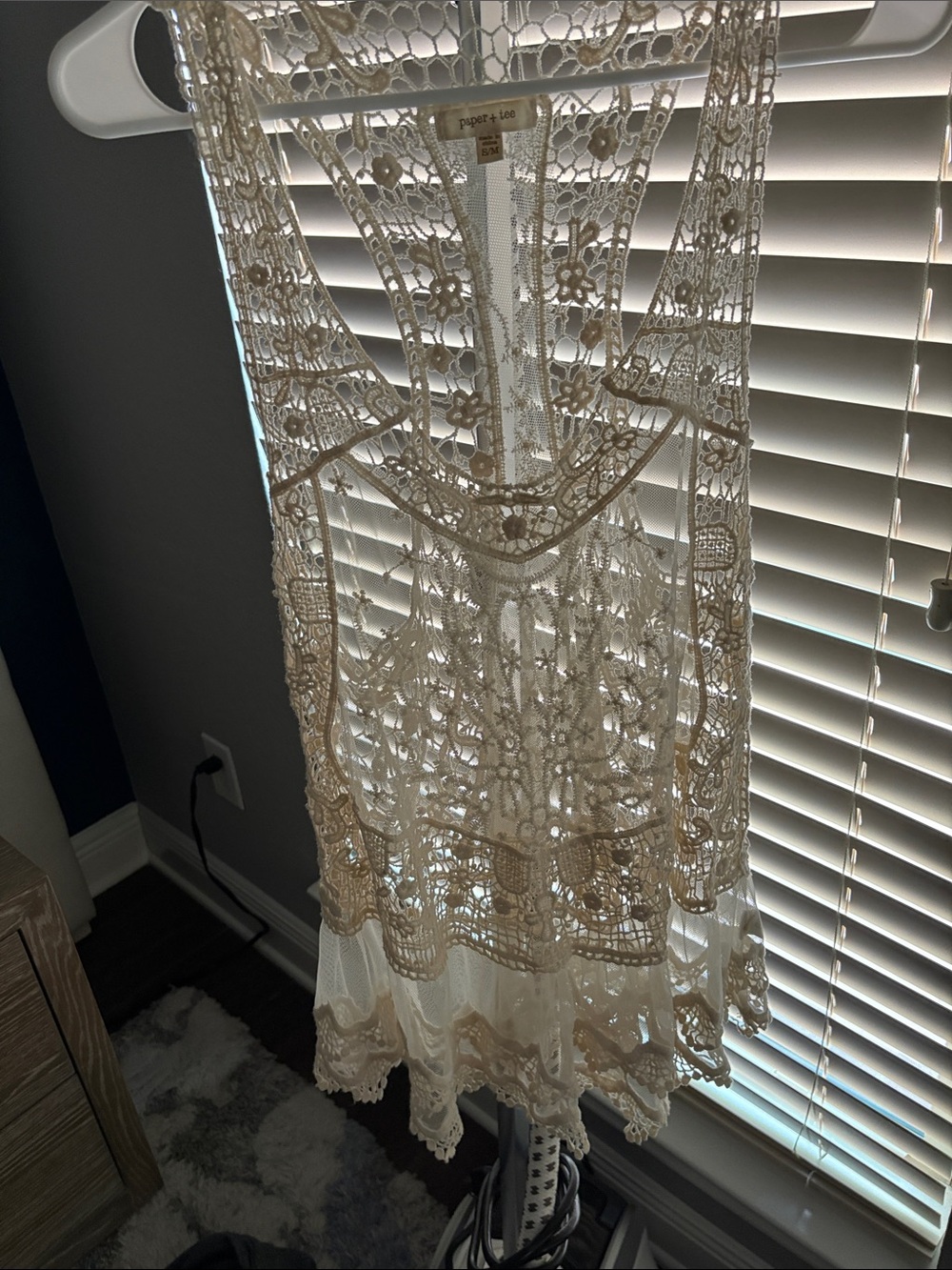 Crochet Lace Overlay Vest